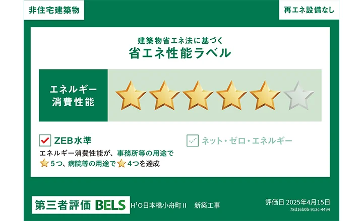 BELS認証取得(★★★★★★)